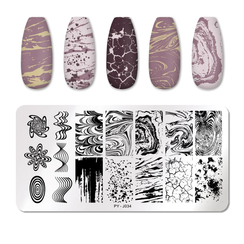 PICT YOU 12*6cm Nail Art Templates Stamping Plate Design Flower Animal Glass Temperature Lace Stamp Templates Plates Image