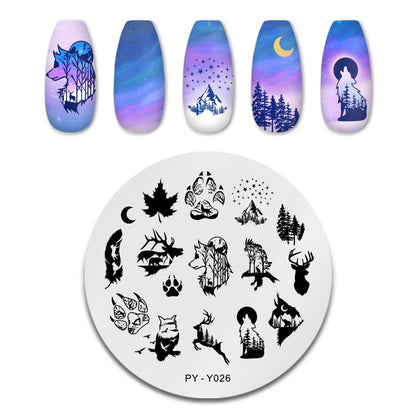 PICT YOU 12*6cm Nail Art Templates Stamping Plate Design Flower Animal Glass Temperature Lace Stamp Templates Plates Image