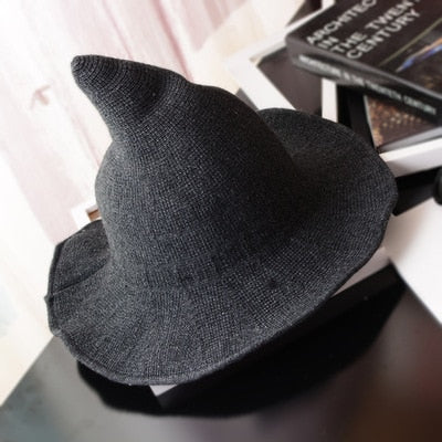 Halloween witch hat Men's and Women's wool Knit Hat Fashion Solid Hat Diversified along the Hat Girlfriend Gifts