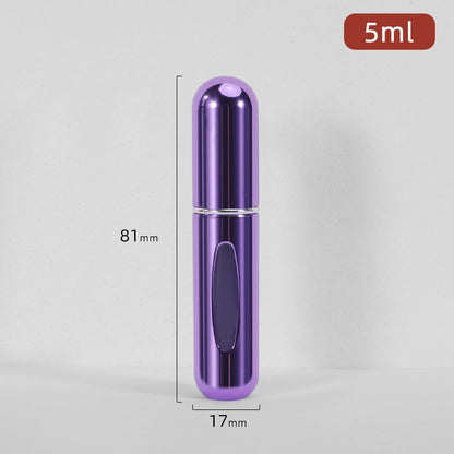 5ml Perfume Atomizer Portable Liquid Container For Cosmetics Mini Aluminum Spray Alcochol Empty Bottle  Refillable For Traveling