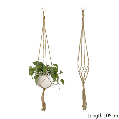 Macrame Handmade Plant Hanger Baskets Flower Pots Holder Balcony Hanging Decoration Knotted Lifting Rope Home Garden Supplies